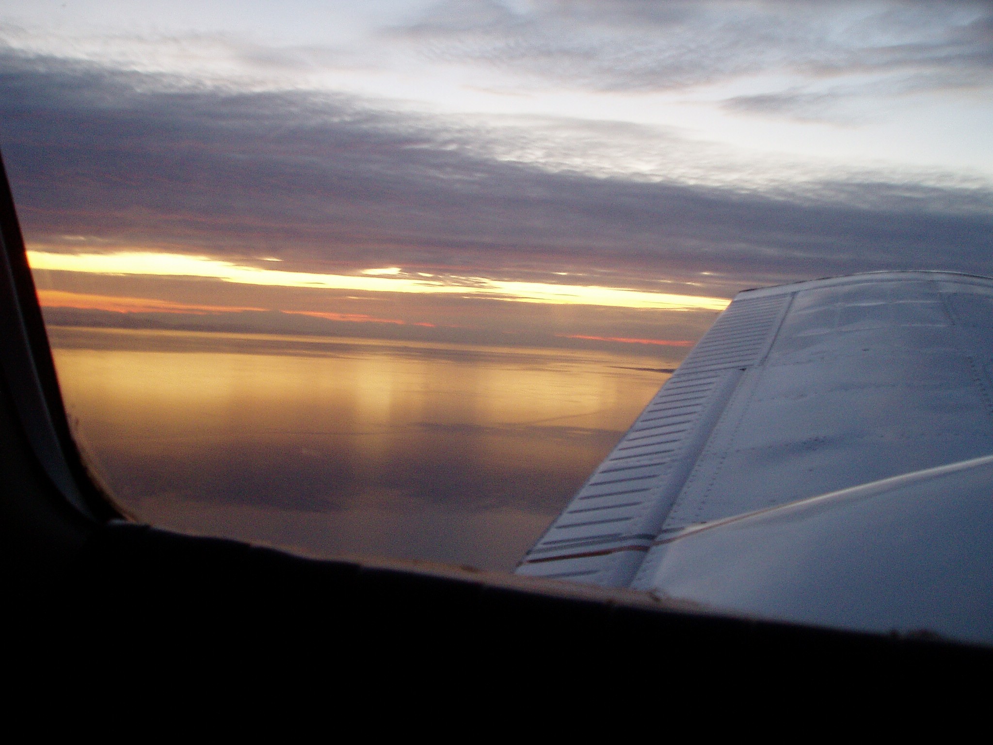 Sunset over the Georgia Srait.  Langley Flying School.